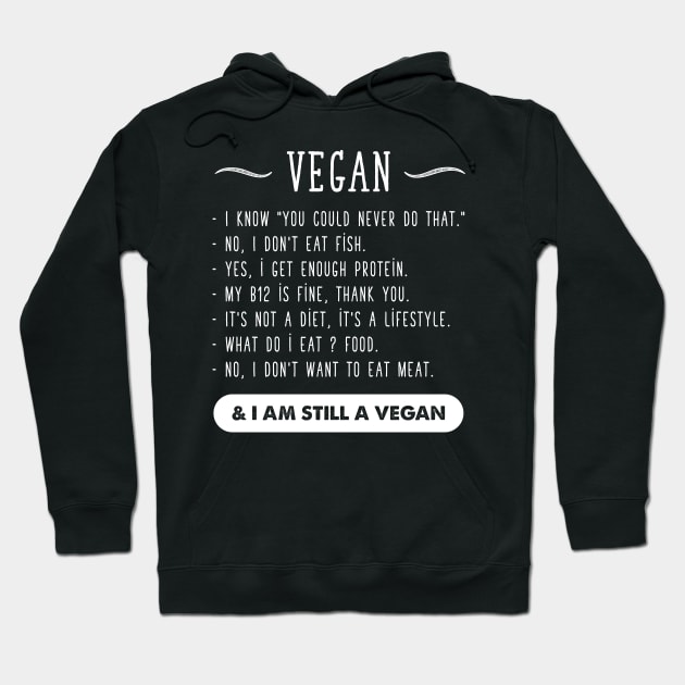 Vegan and I am still vegan Hoodie by captainmood